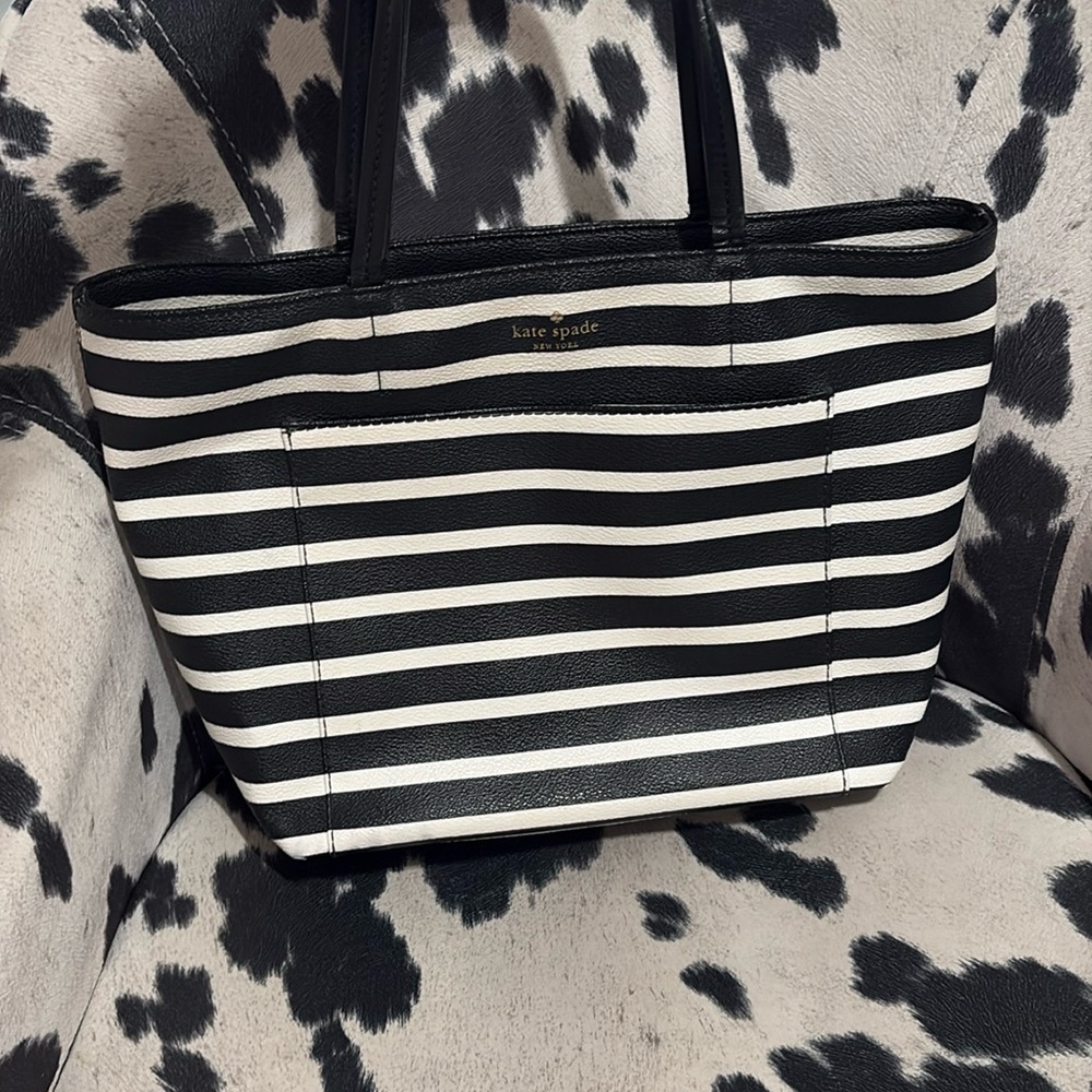Kate Spade Monochrome Striped Tote